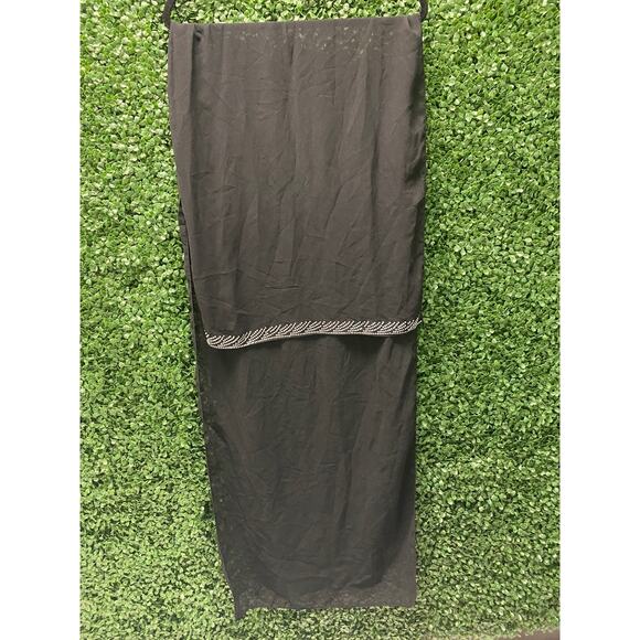 Black Sheer Scarf with Rhinestones - Picture 1 of 3